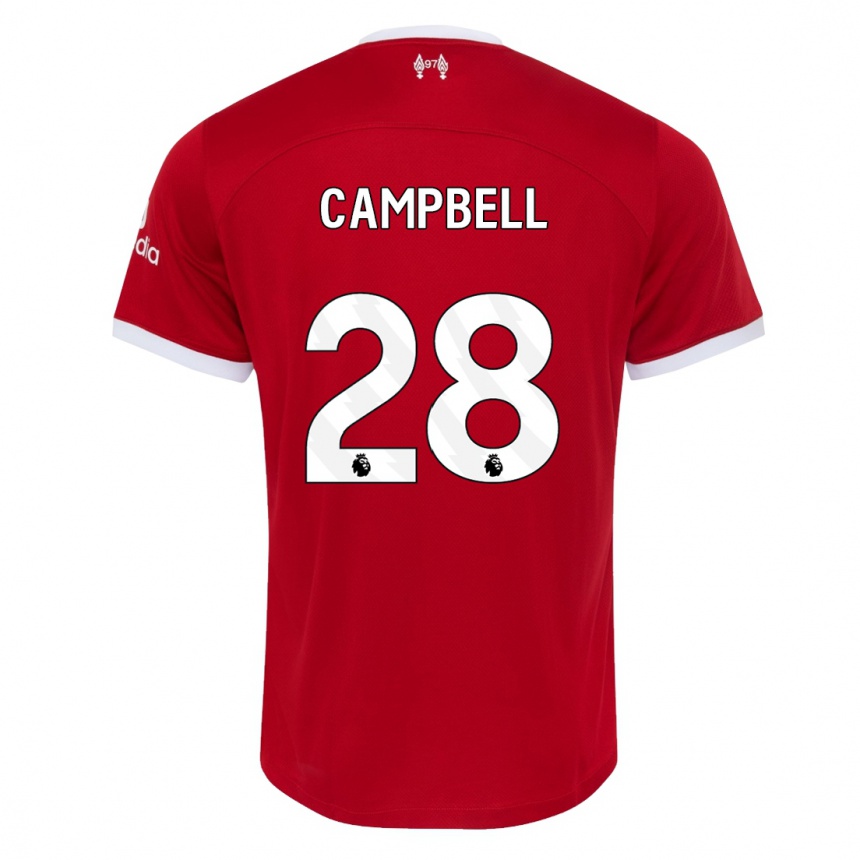 Herren Fußball Megan Campbell #28 Rot Heimtrikot Trikot 2023/24 T-Shirt Luxemburg