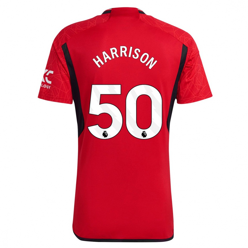 Herren Fußball Elyh Harrison #50 Rot Heimtrikot Trikot 2023/24 T-Shirt Luxemburg