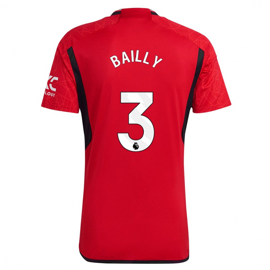 Herren Fußball Eric Bailly #3 Rot Heimtrikot Trikot 2023/24 T-Shirt Luxemburg