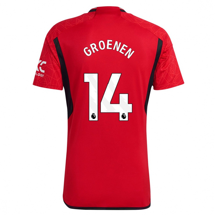 Herren Fußball Jackie Groenen #14 Rot Heimtrikot Trikot 2023/24 T-Shirt Luxemburg