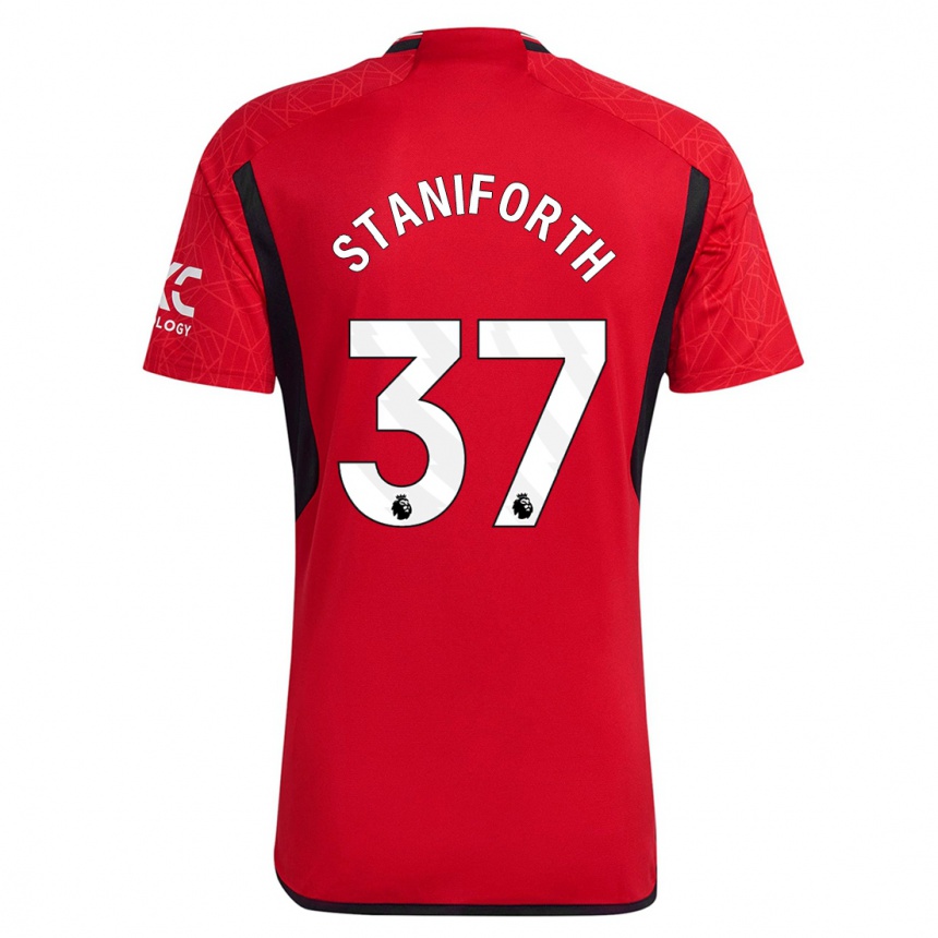 Herren Fußball Lucy Staniforth #37 Rot Heimtrikot Trikot 2023/24 T-Shirt Luxemburg