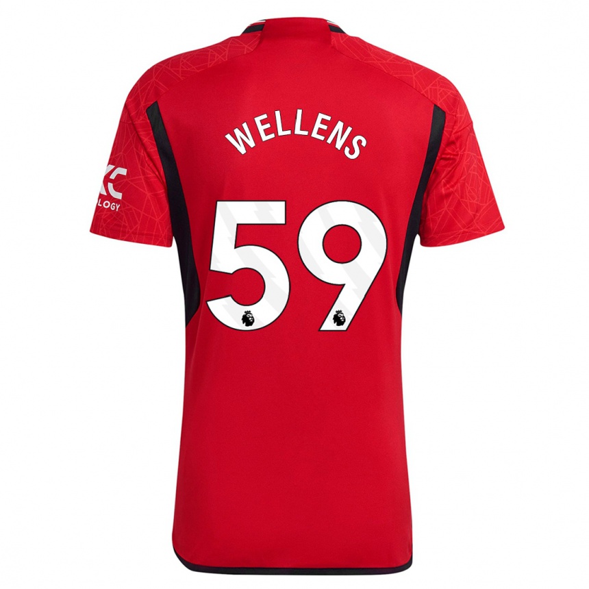 Herren Fußball Charlie Wellens #59 Rot Heimtrikot Trikot 2023/24 T-Shirt Luxemburg