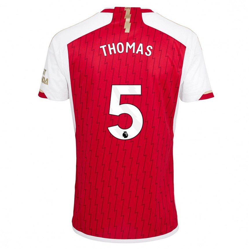 Herren Fußball Thomas Partey #5 Rot Heimtrikot Trikot 2023/24 T-Shirt Luxemburg