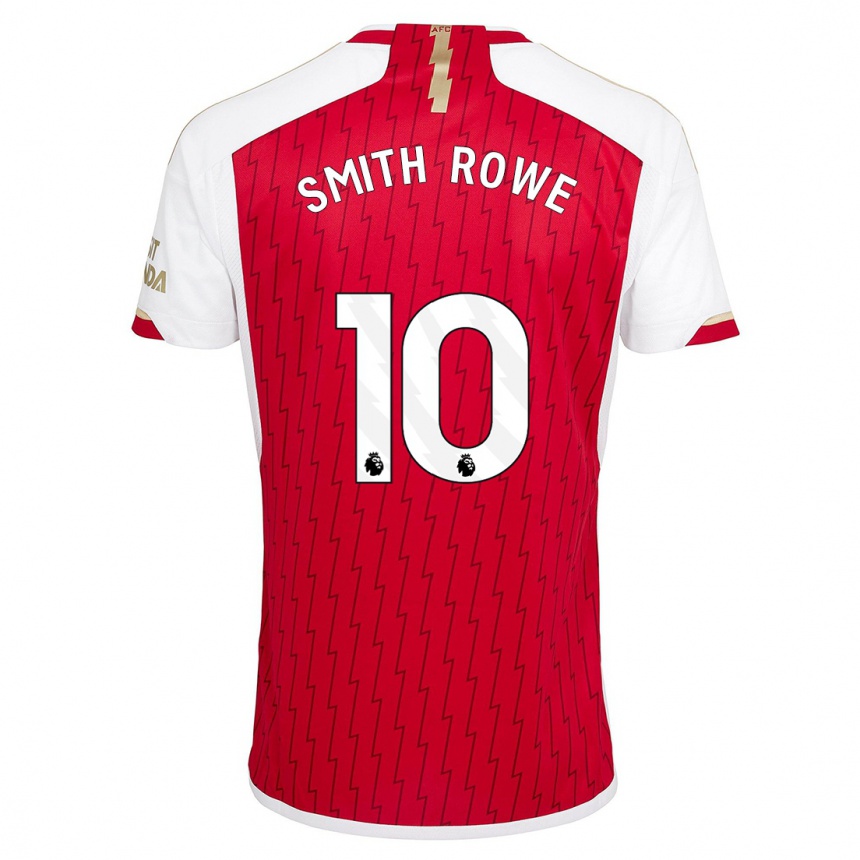 Herren Fußball Emile Smith Rowe #10 Rot Heimtrikot Trikot 2023/24 T-Shirt Luxemburg
