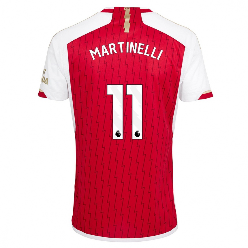 Herren Fußball Gabriel Martinelli #11 Rot Heimtrikot Trikot 2023/24 T-Shirt Luxemburg