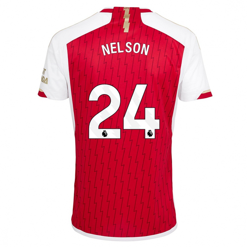 Herren Fußball Reiss Nelson #24 Rot Heimtrikot Trikot 2023/24 T-Shirt Luxemburg
