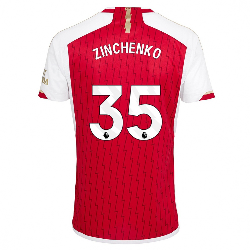 Herren Fußball Oleksandr Zinchenko #35 Rot Heimtrikot Trikot 2023/24 T-Shirt Luxemburg