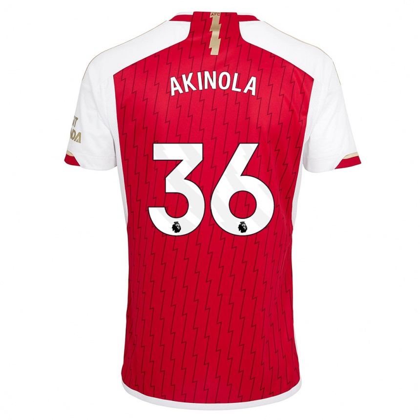 Herren Fußball Tim Akinola #36 Rot Heimtrikot Trikot 2023/24 T-Shirt Luxemburg