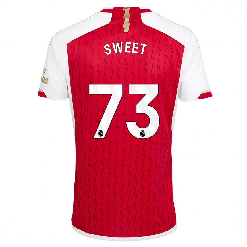 Herren Fußball James Sweet #73 Rot Heimtrikot Trikot 2023/24 T-Shirt Luxemburg