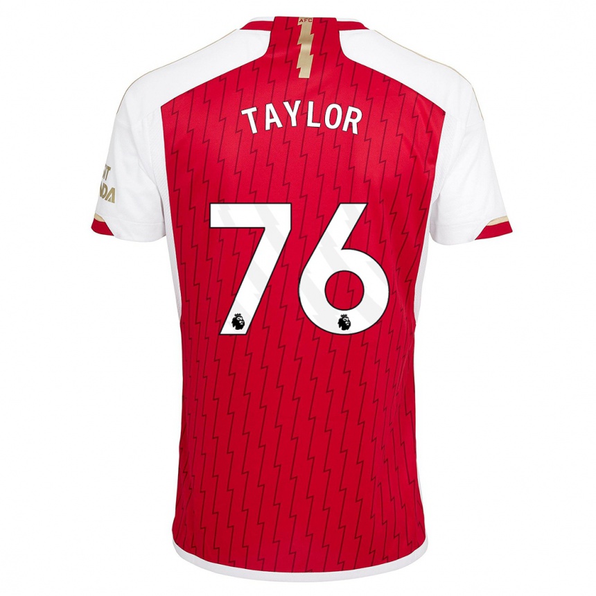 Herren Fußball Kido Taylor Hart #76 Rot Heimtrikot Trikot 2023/24 T-Shirt Luxemburg