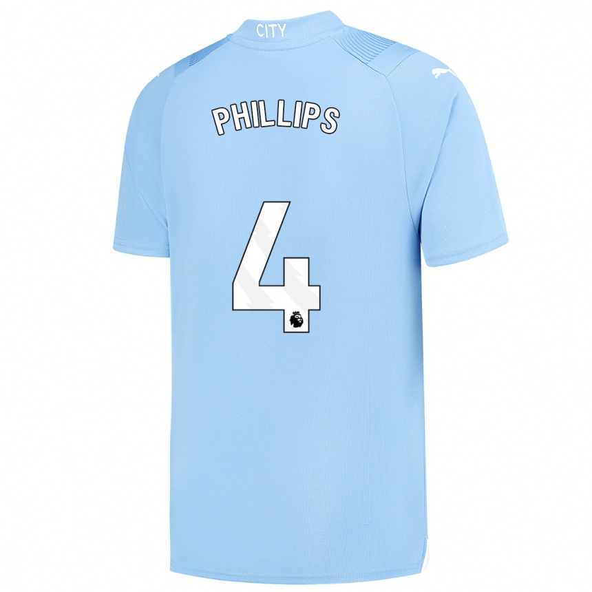 Herren Fußball Kalvin Phillips #4 Hellblau Heimtrikot Trikot 2023/24 T-Shirt Luxemburg