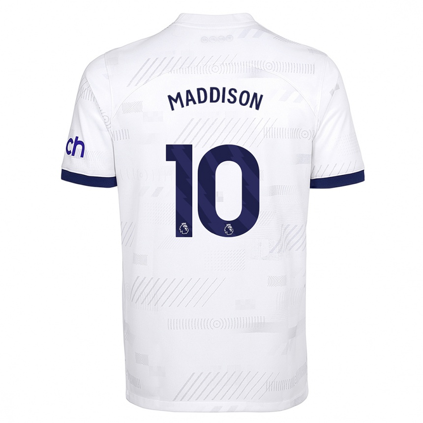 Herren Fußball James Maddison #10 Weiß Heimtrikot Trikot 2023/24 T-Shirt Luxemburg