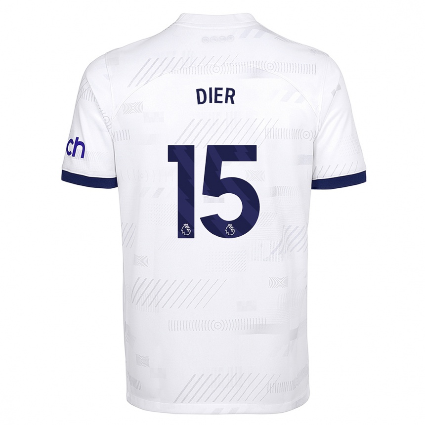 Herren Fußball Eric Dier #15 Weiß Heimtrikot Trikot 2023/24 T-Shirt Luxemburg