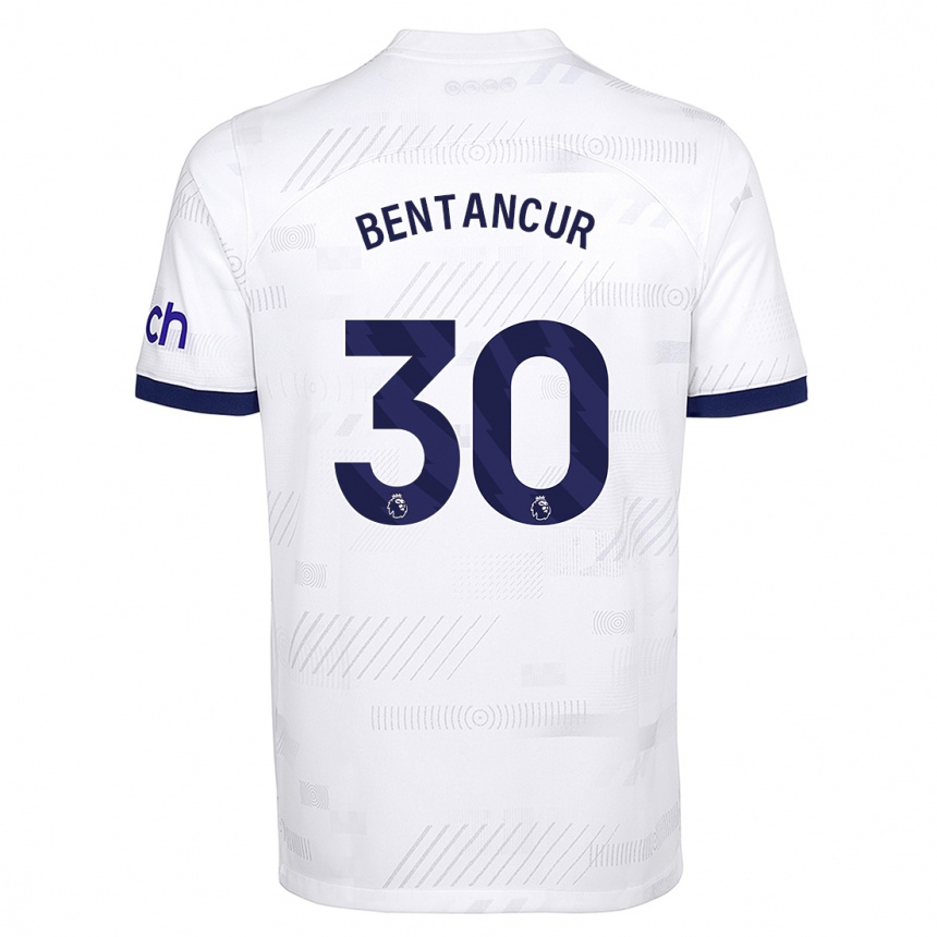 Herren Fußball Rodrigo Bentancur #30 Weiß Heimtrikot Trikot 2023/24 T-Shirt Luxemburg