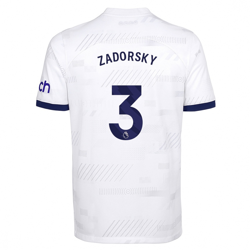 Herren Fußball Shelina Zadorsky #3 Weiß Heimtrikot Trikot 2023/24 T-Shirt Luxemburg