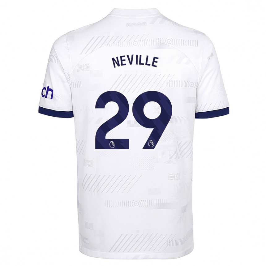 Herren Fußball Ashleigh Neville #29 Weiß Heimtrikot Trikot 2023/24 T-Shirt Luxemburg