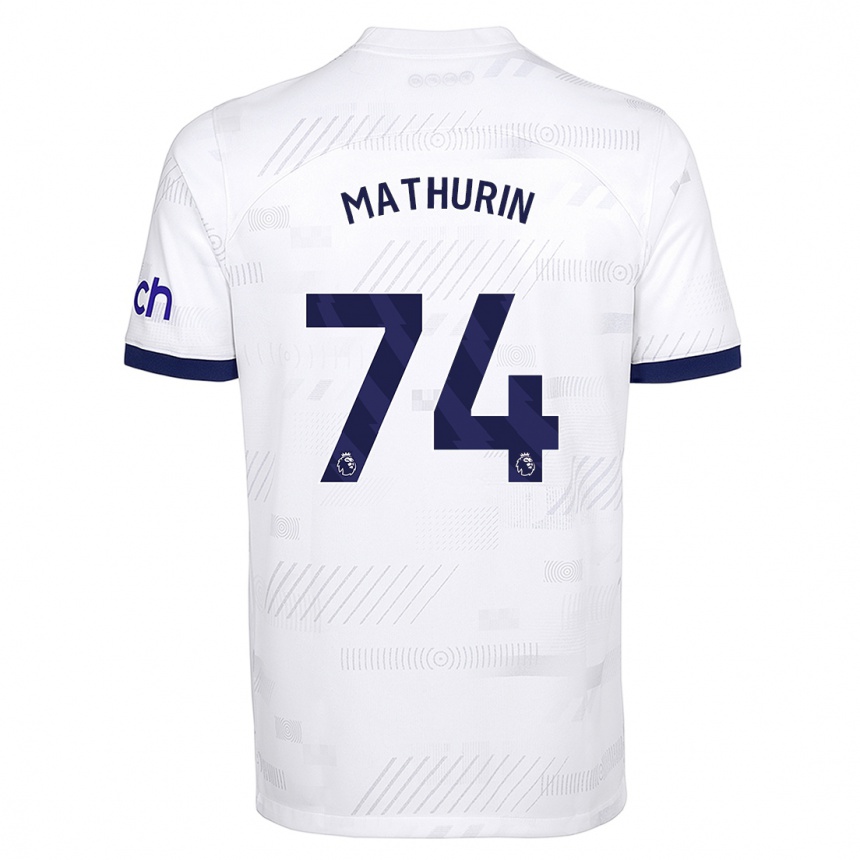 Herren Fußball Roshaun Mathurin #74 Weiß Heimtrikot Trikot 2023/24 T-Shirt Luxemburg