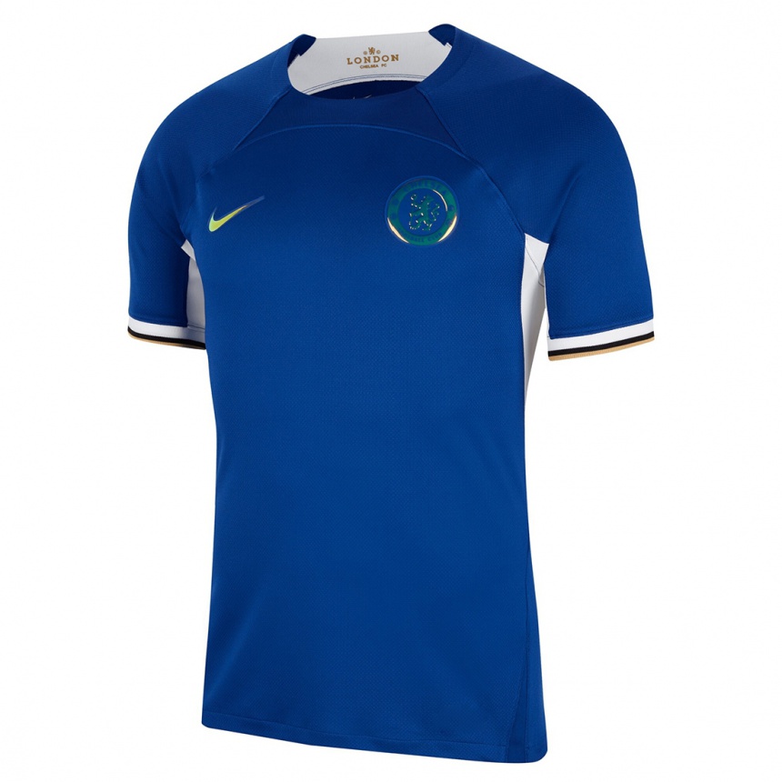 Herren Fußball Xavier Mbuyamba #0 Blau Heimtrikot Trikot 2023/24 T-Shirt Luxemburg