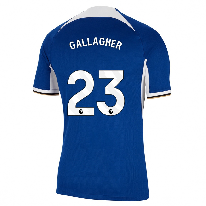 Herren Fußball Conor Gallagher #23 Blau Heimtrikot Trikot 2023/24 T-Shirt Luxemburg