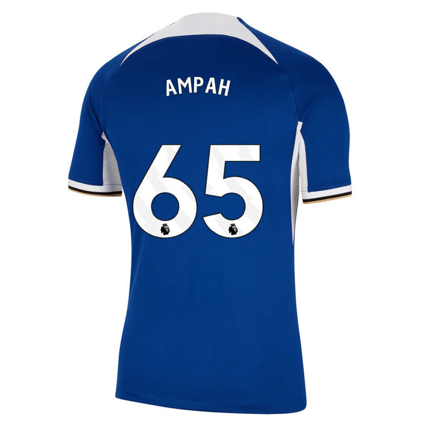 Herren Fußball Ato Ampah #65 Blau Heimtrikot Trikot 2023/24 T-Shirt Luxemburg