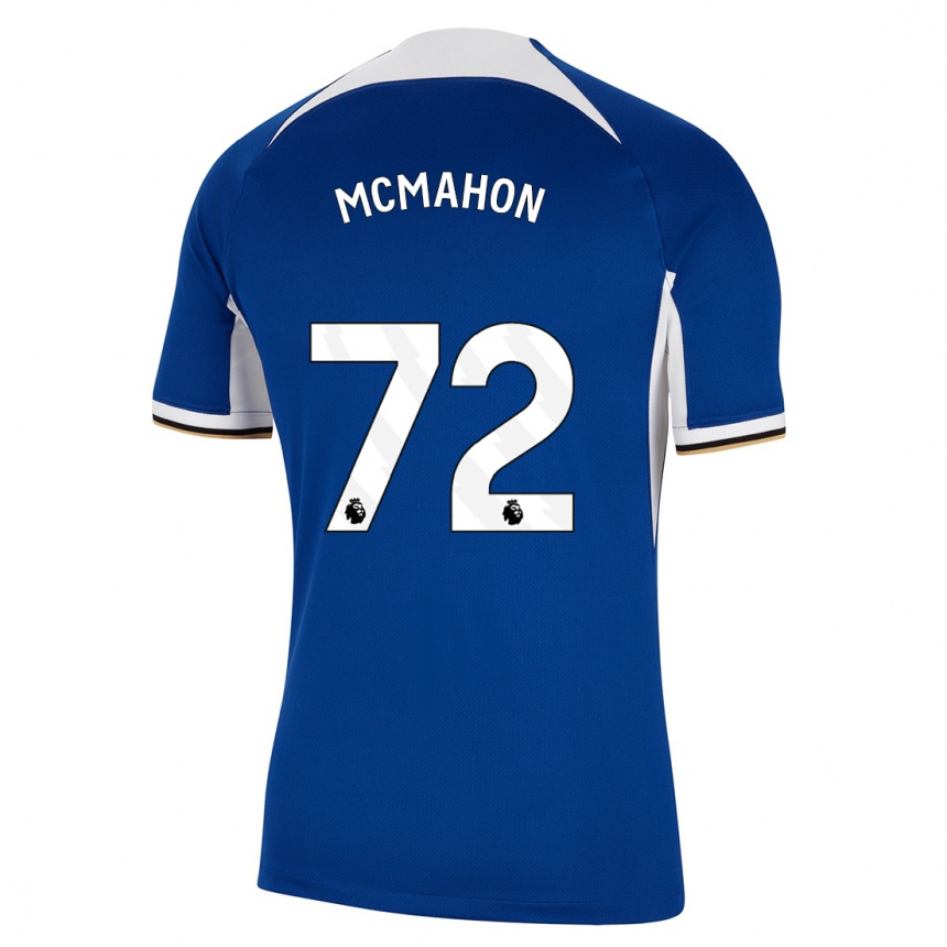 Herren Fußball Harrison Mcmahon #72 Blau Heimtrikot Trikot 2023/24 T-Shirt Luxemburg