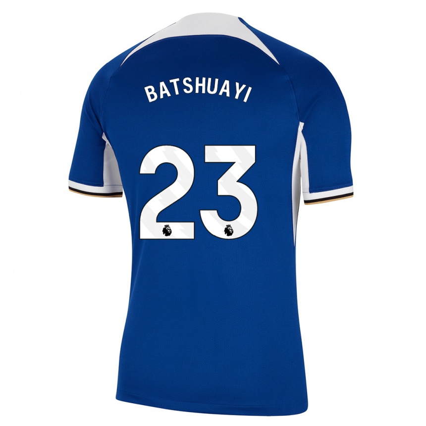 Herren Fußball Michy Batshuayi #23 Blau Heimtrikot Trikot 2023/24 T-Shirt Luxemburg