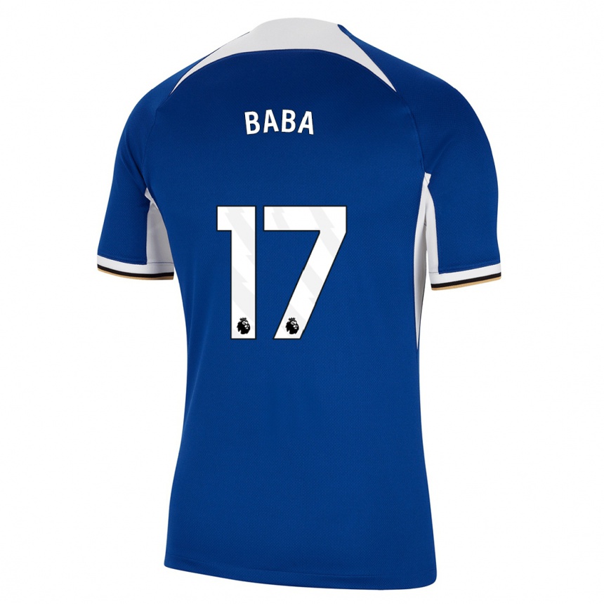 Herren Fußball Abdul-Rahman Baba #17 Blau Heimtrikot Trikot 2023/24 T-Shirt Luxemburg