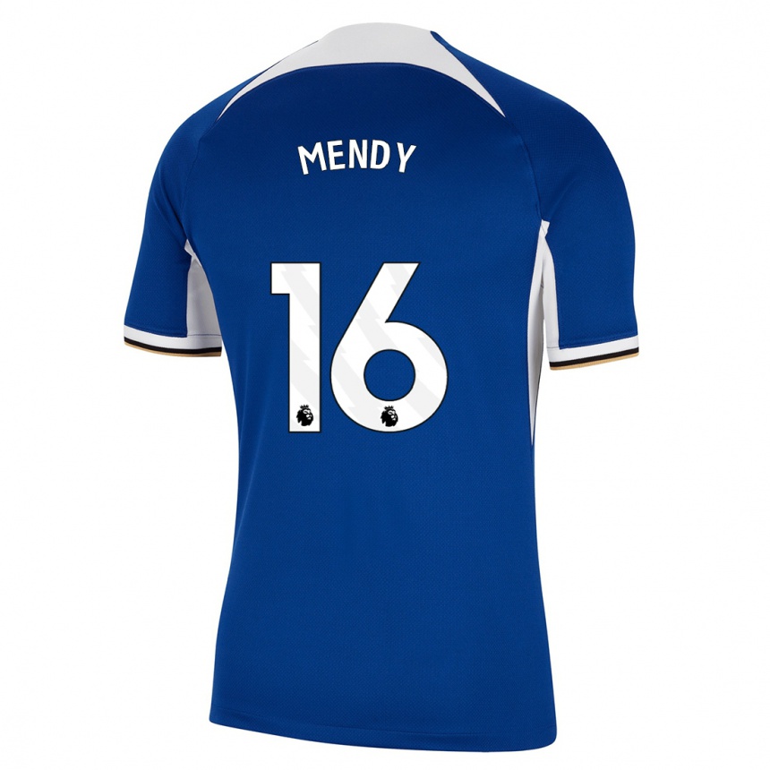 Herren Fußball Edouard Mendy #16 Blau Heimtrikot Trikot 2023/24 T-Shirt Luxemburg