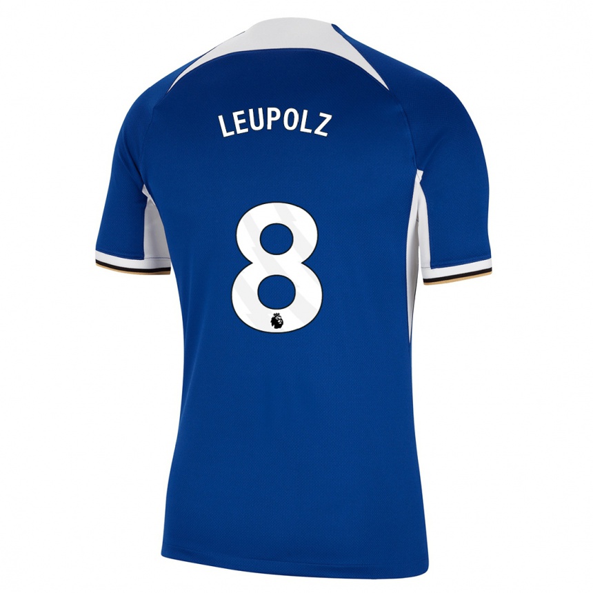 Herren Fußball Melanie Leupolz #8 Blau Heimtrikot Trikot 2023/24 T-Shirt Luxemburg