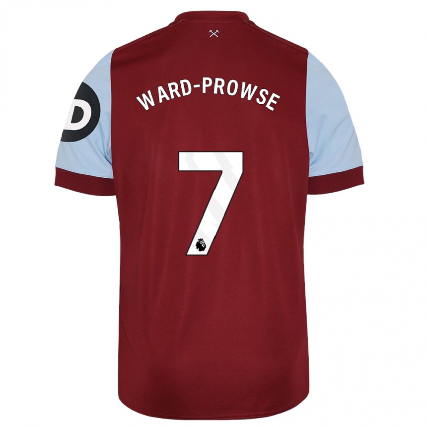 Herren Fußball James Ward-Prowse #7 Kastanienbraun Heimtrikot Trikot 2023/24 T-Shirt Luxemburg