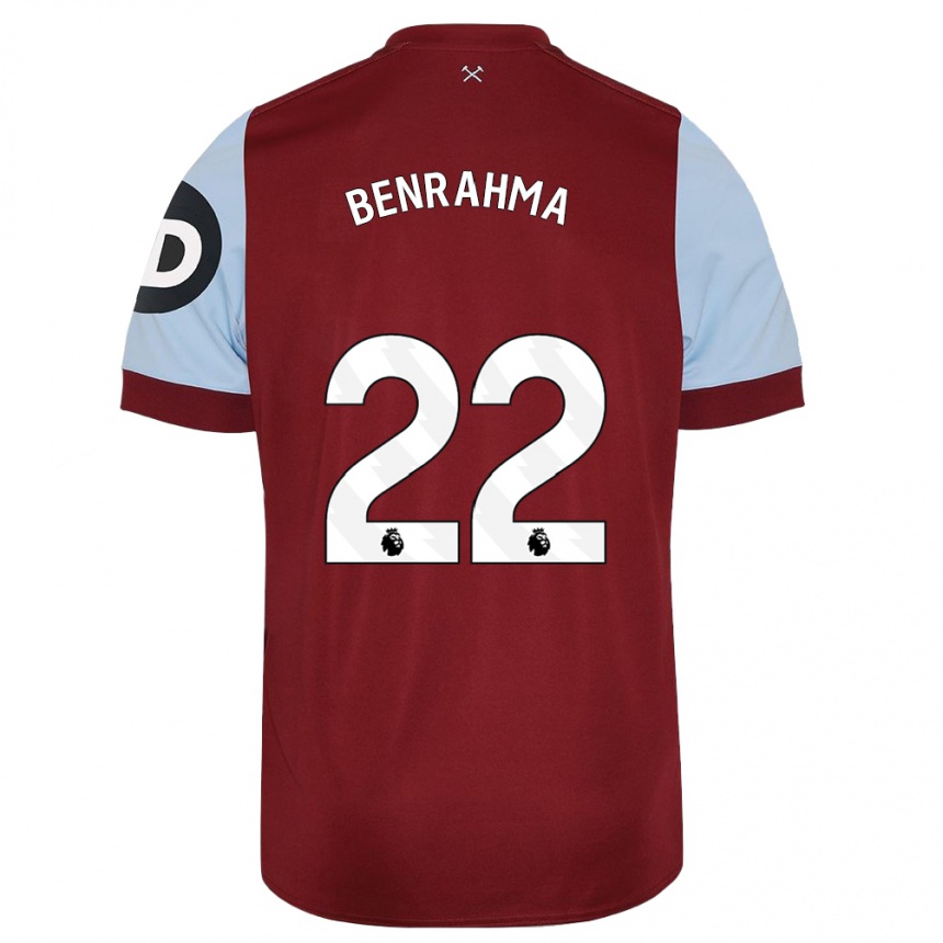 Herren Fußball Said Benrahma #22 Kastanienbraun Heimtrikot Trikot 2023/24 T-Shirt Luxemburg