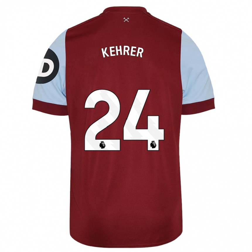 Herren Fußball Thilo Kehrer #24 Kastanienbraun Heimtrikot Trikot 2023/24 T-Shirt Luxemburg