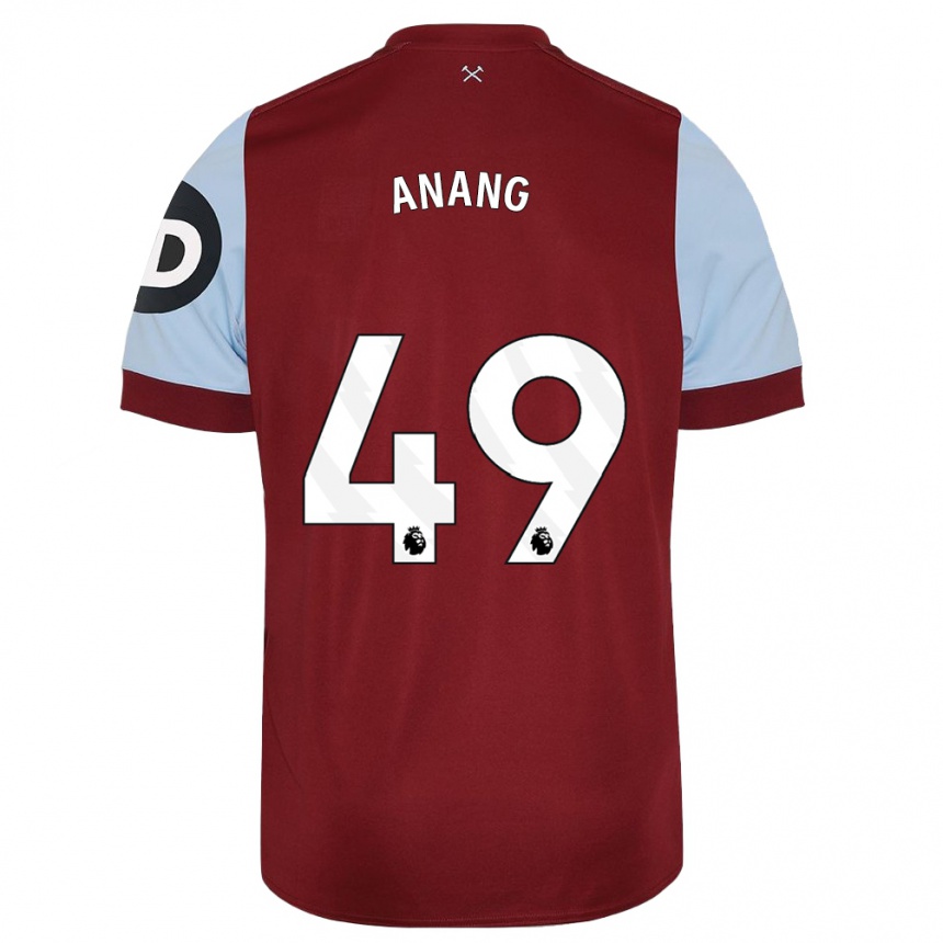 Herren Fußball Joseph Anang #49 Kastanienbraun Heimtrikot Trikot 2023/24 T-Shirt Luxemburg