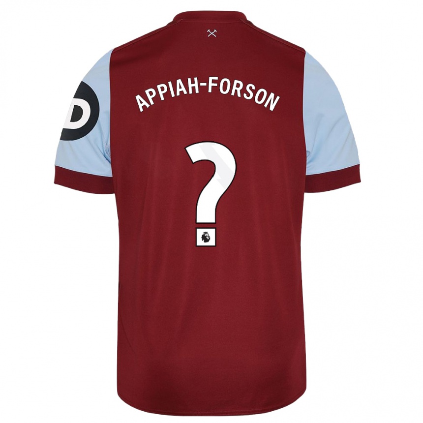 Herren Fußball Keenan Appiah-Forson #0 Kastanienbraun Heimtrikot Trikot 2023/24 T-Shirt Luxemburg