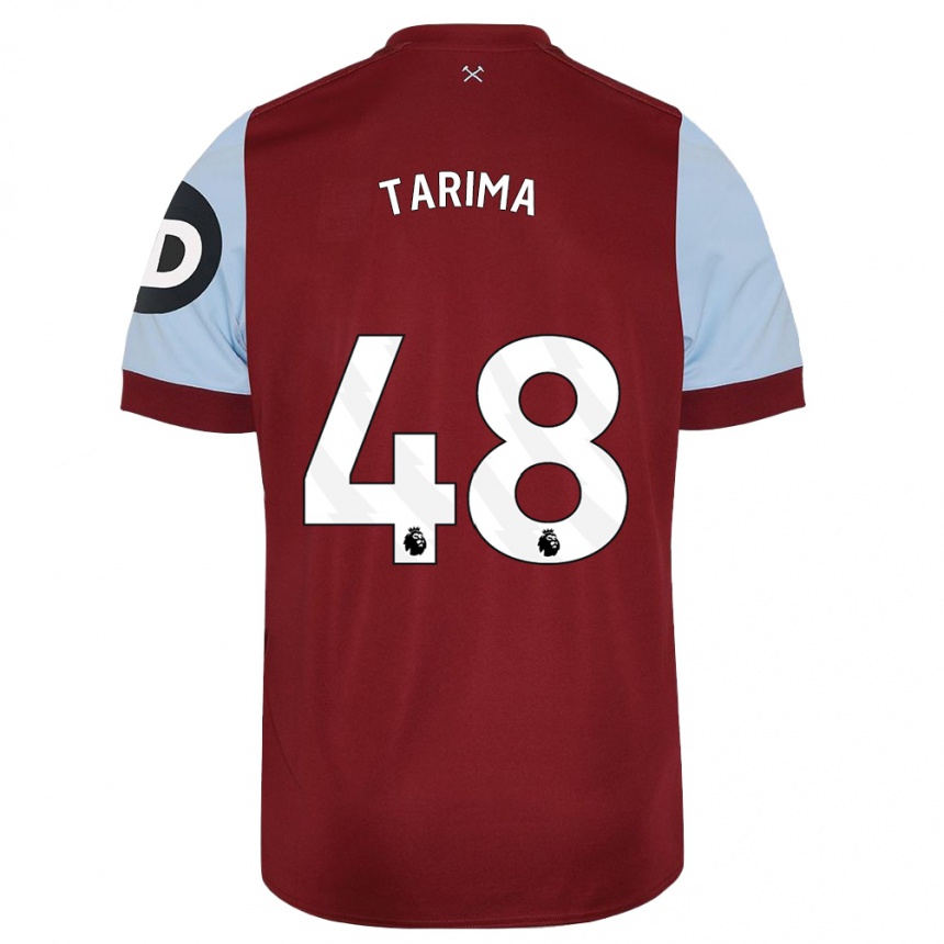 Herren Fußball Sean Tarima #48 Kastanienbraun Heimtrikot Trikot 2023/24 T-Shirt Luxemburg