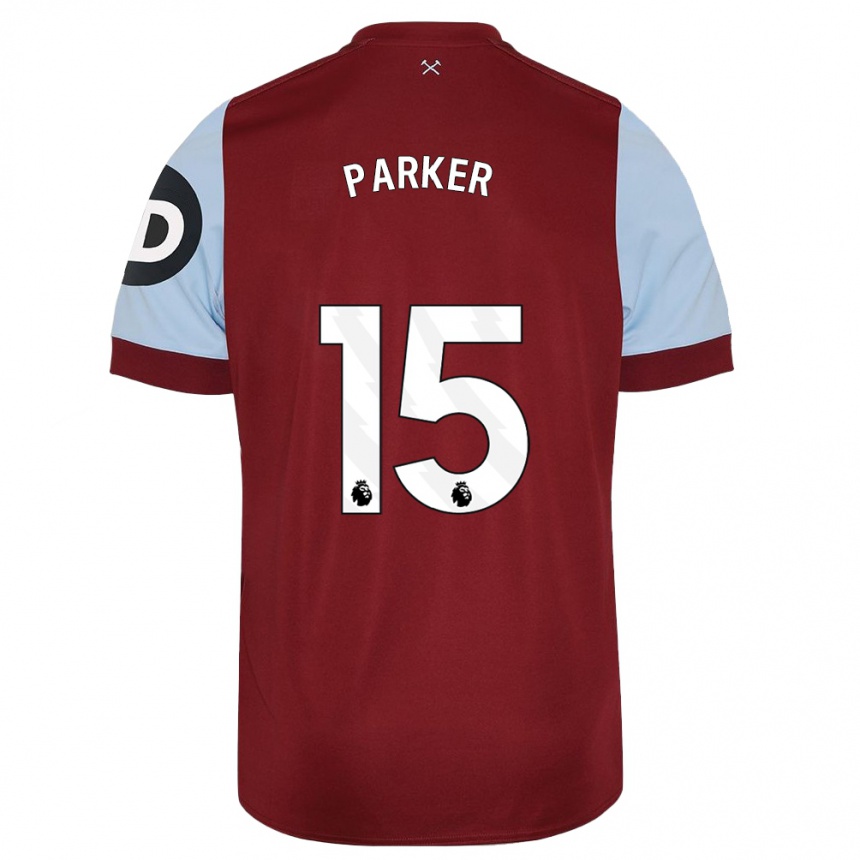 Herren Fußball Lucy Parker #15 Kastanienbraun Heimtrikot Trikot 2023/24 T-Shirt Luxemburg