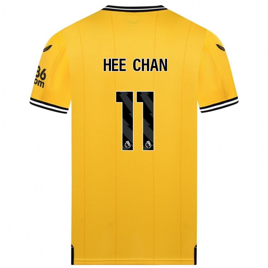 Herren Fußball Hee Chan Hwang #11 Gelb Heimtrikot Trikot 2023/24 T-Shirt Luxemburg