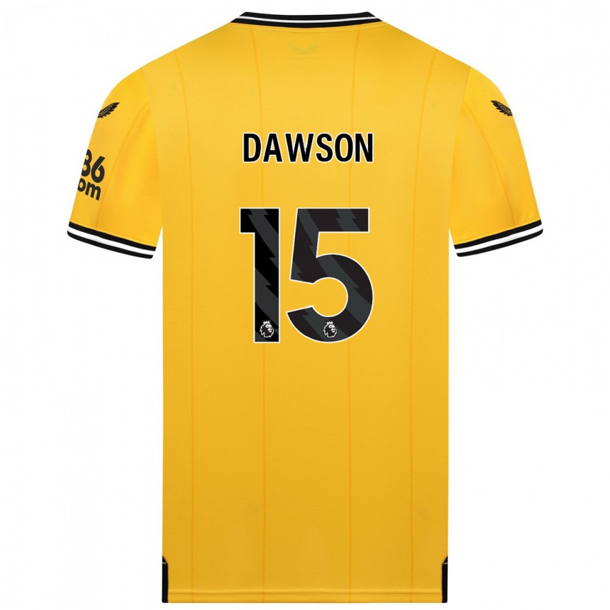 Herren Fußball Craig Dawson #15 Gelb Heimtrikot Trikot 2023/24 T-Shirt Luxemburg
