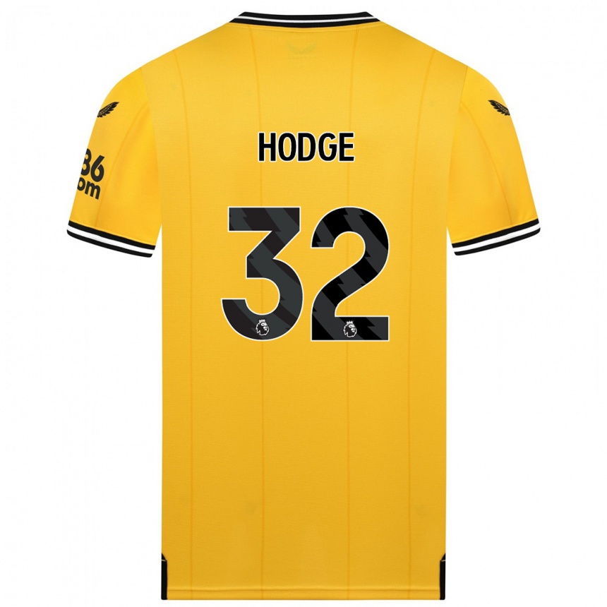 Herren Fußball Joe Hodge #32 Gelb Heimtrikot Trikot 2023/24 T-Shirt Luxemburg