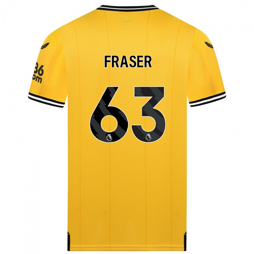 Herren Fußball Nathan Fraser #63 Gelb Heimtrikot Trikot 2023/24 T-Shirt Luxemburg