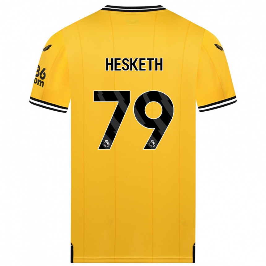 Herren Fußball Owen Hesketh #79 Gelb Heimtrikot Trikot 2023/24 T-Shirt Luxemburg