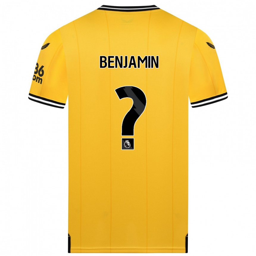 Herren Fußball Lewys Benjamin #0 Gelb Heimtrikot Trikot 2023/24 T-Shirt Luxemburg