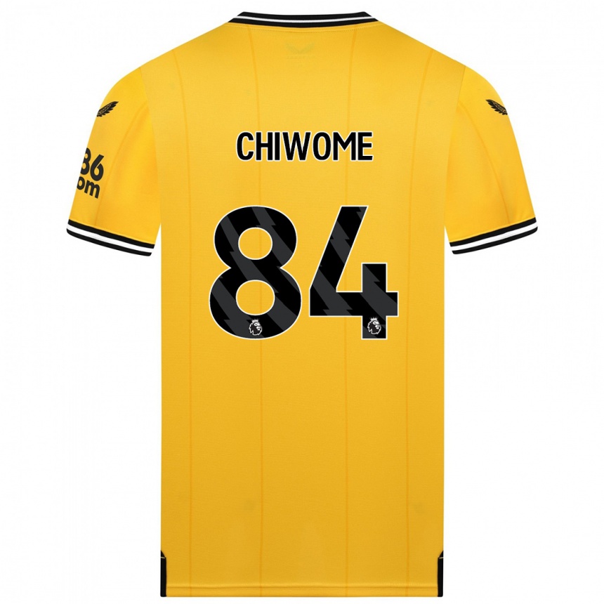 Herren Fußball Leon Chiwome #84 Gelb Heimtrikot Trikot 2023/24 T-Shirt Luxemburg