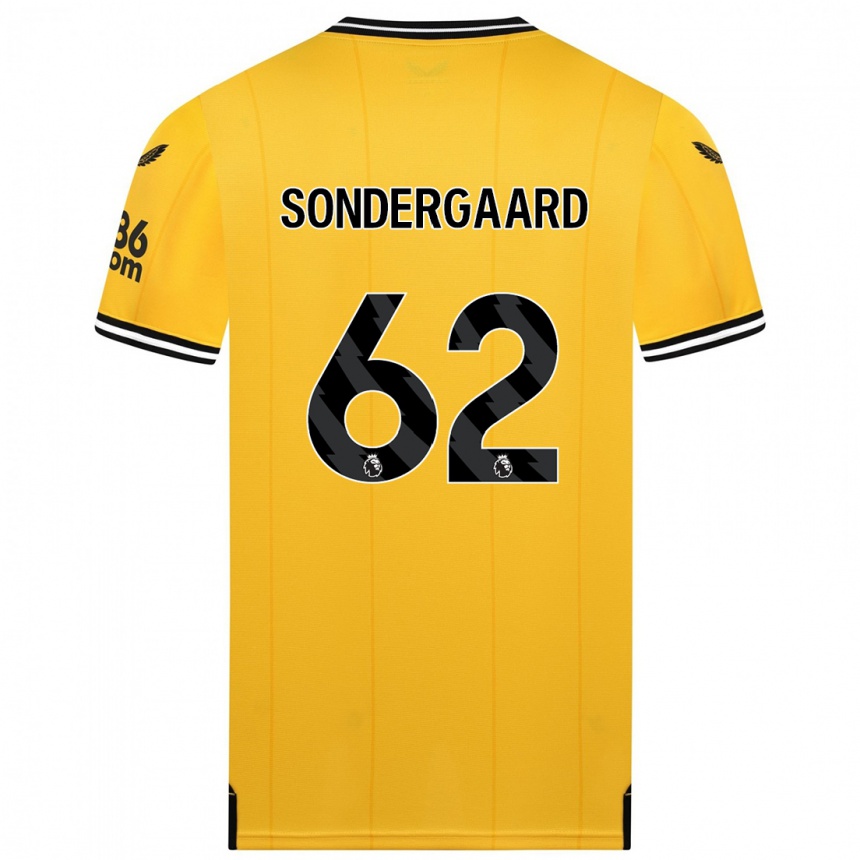 Herren Fußball Andreas Sondergaard #62 Gelb Heimtrikot Trikot 2023/24 T-Shirt Luxemburg