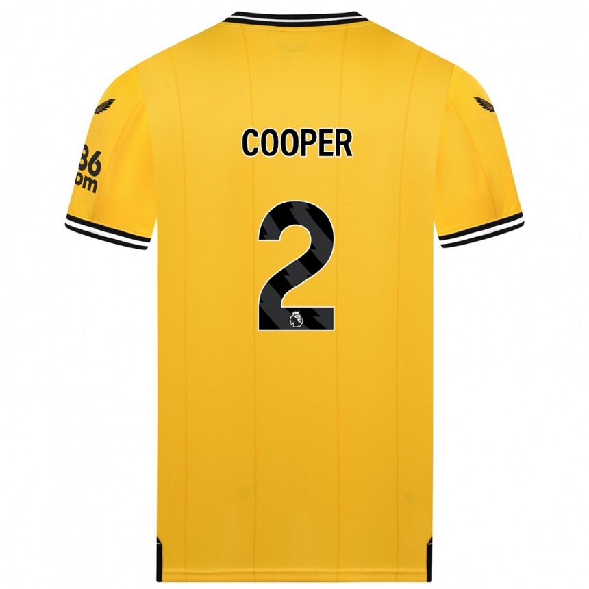 Herren Fußball Laura Cooper #2 Gelb Heimtrikot Trikot 2023/24 T-Shirt Luxemburg