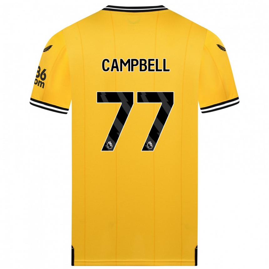 Herren Fußball Chem Campbell #77 Gelb Heimtrikot Trikot 2023/24 T-Shirt Luxemburg
