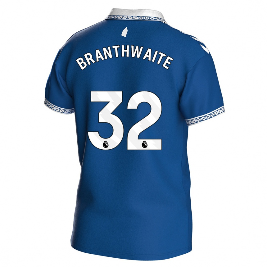 Herren Fußball Jarrad Branthwaite #32 Königsblau Heimtrikot Trikot 2023/24 T-Shirt Luxemburg