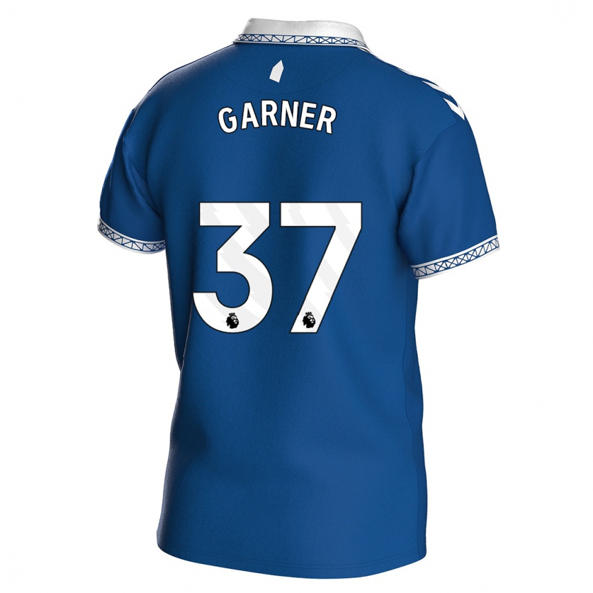 Herren Fußball James Garner #37 Königsblau Heimtrikot Trikot 2023/24 T-Shirt Luxemburg