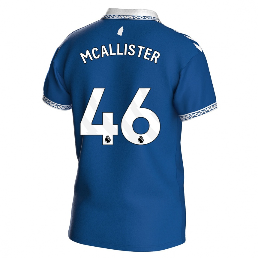 Herren Fußball Sean Mcallister #46 Königsblau Heimtrikot Trikot 2023/24 T-Shirt Luxemburg