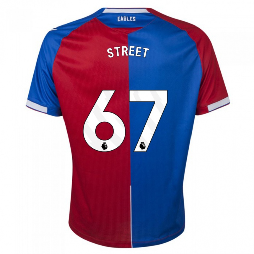 Herren Fußball Rob Street #67 Rot Blau Heimtrikot Trikot 2023/24 T-Shirt Luxemburg